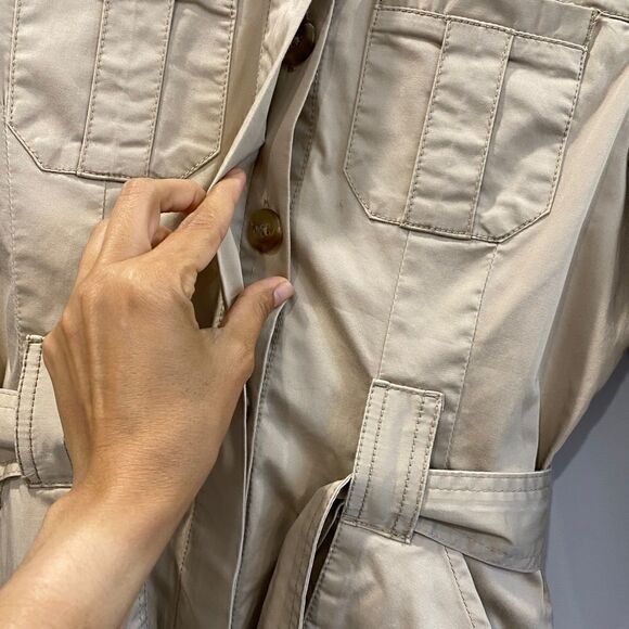 Old Navy Tan Belted Jacket - Picture 2 of 7